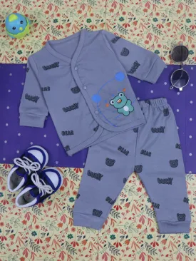 0Mth - 9Mth Bear Grey Baba Suit For Newborns BG NBS78