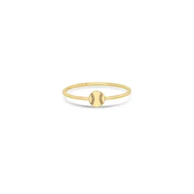 14k Itty Bitty Baseball Ring