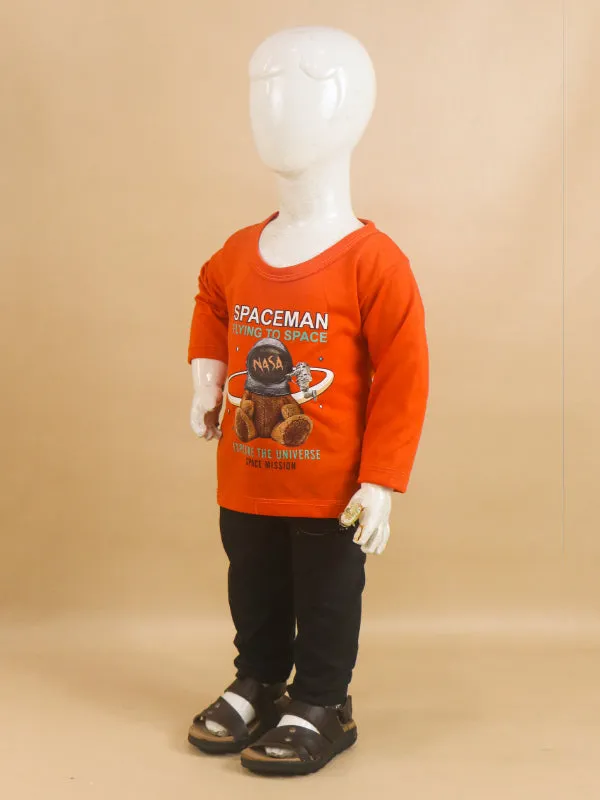 1Yr - 4Yrs Space Orange Suit For Kids RG BS71