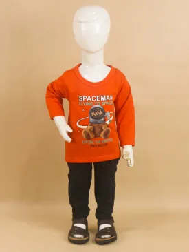 1Yr - 4Yrs Space Orange Suit For Kids RG BS71