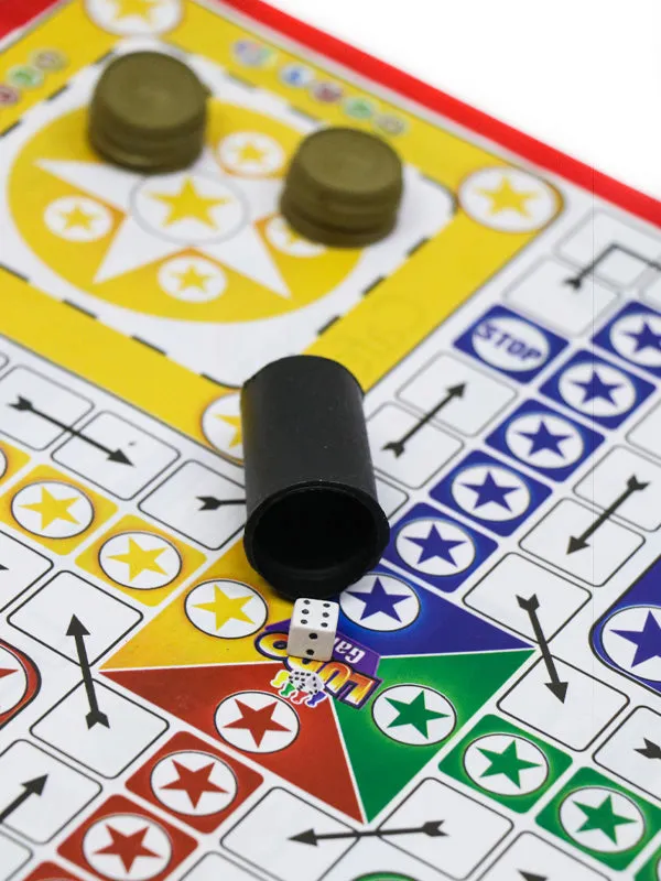 2 in 1 LUDO   Monopoly Set - 12" x 12"