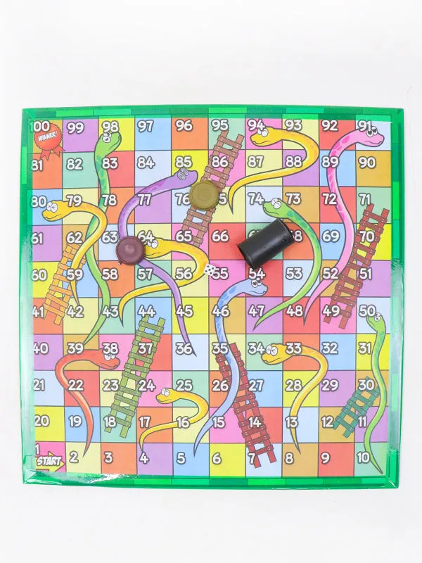 2 in 1 LUDO   Snakes And Ladders Set - 12" x 12"