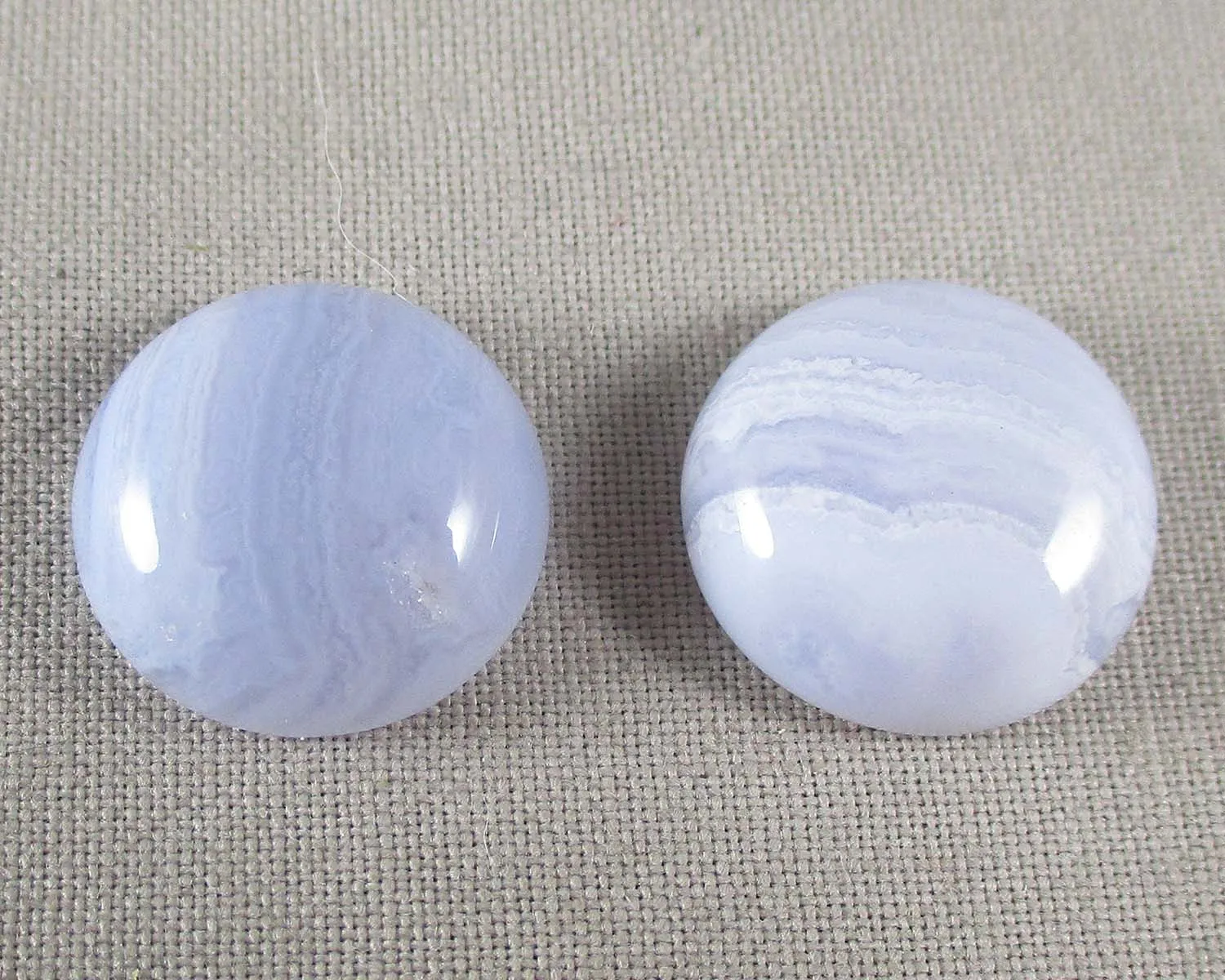 20% OFF!! Blue Lace Agate Cabochon 16mm 1pc (0709)