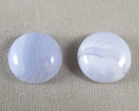 20% OFF!! Blue Lace Agate Cabochon 16mm 1pc (0709)