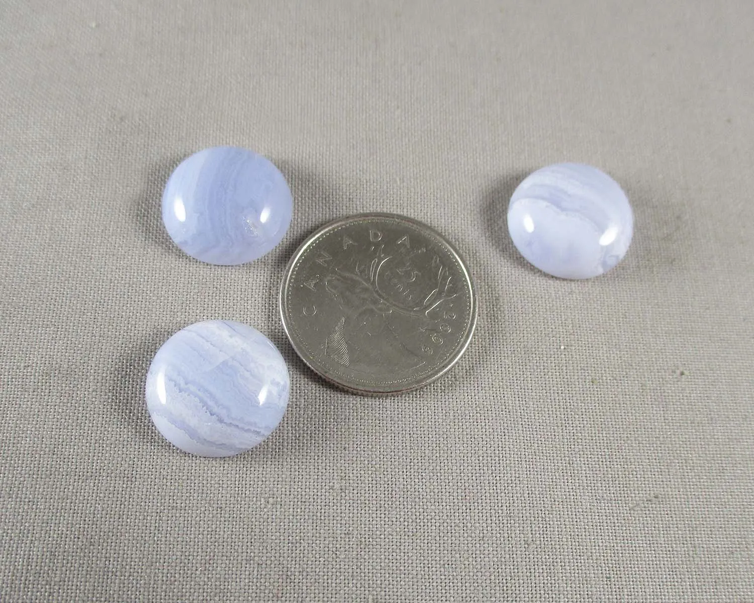 20% OFF!! Blue Lace Agate Cabochon 16mm 1pc (0709)