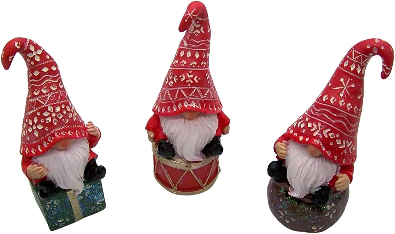 3.1" Resin Sitting Gnome Ornament