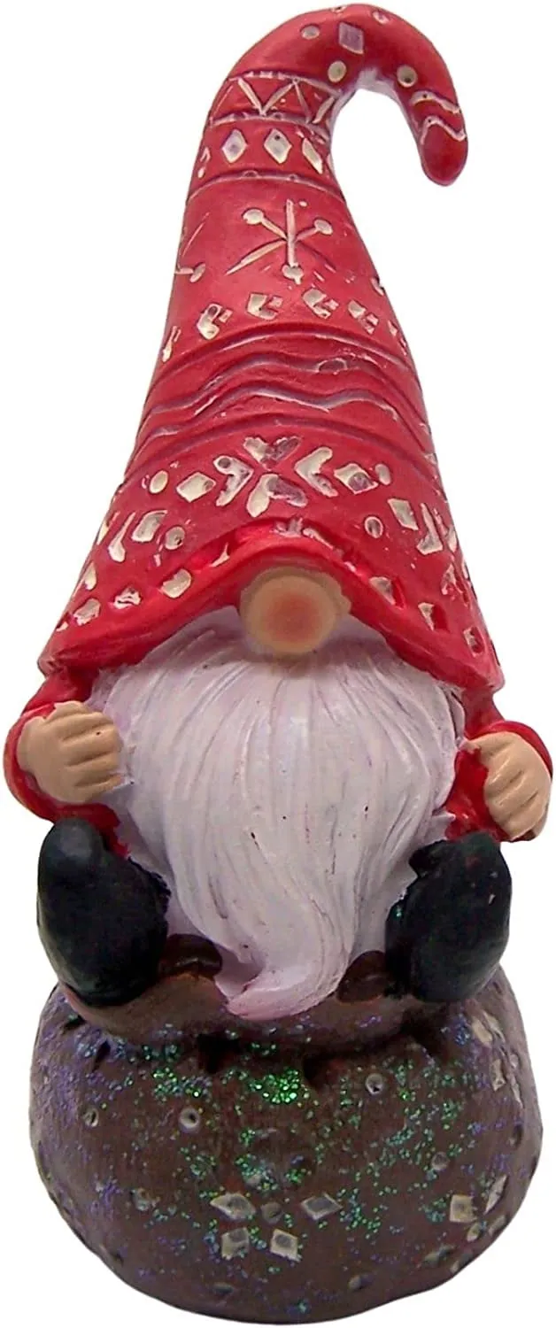 3.1" Resin Sitting Gnome Ornament