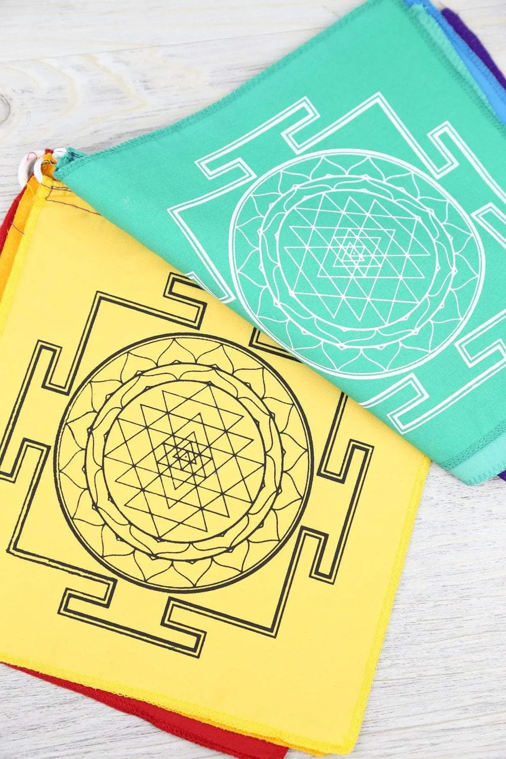 7 Chakra Sacred Geometry Prayer Flags