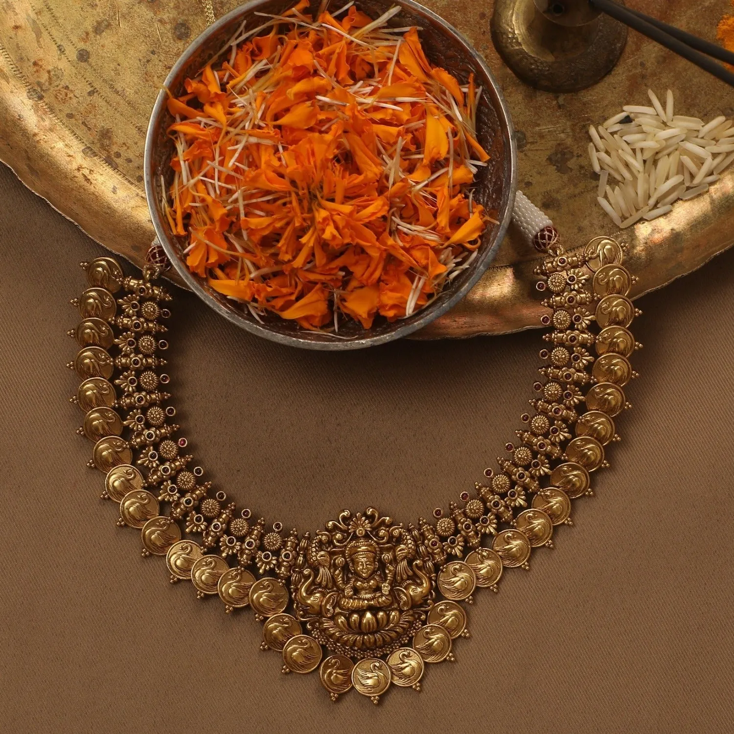 Aakriti Nakshi Silver Necklace