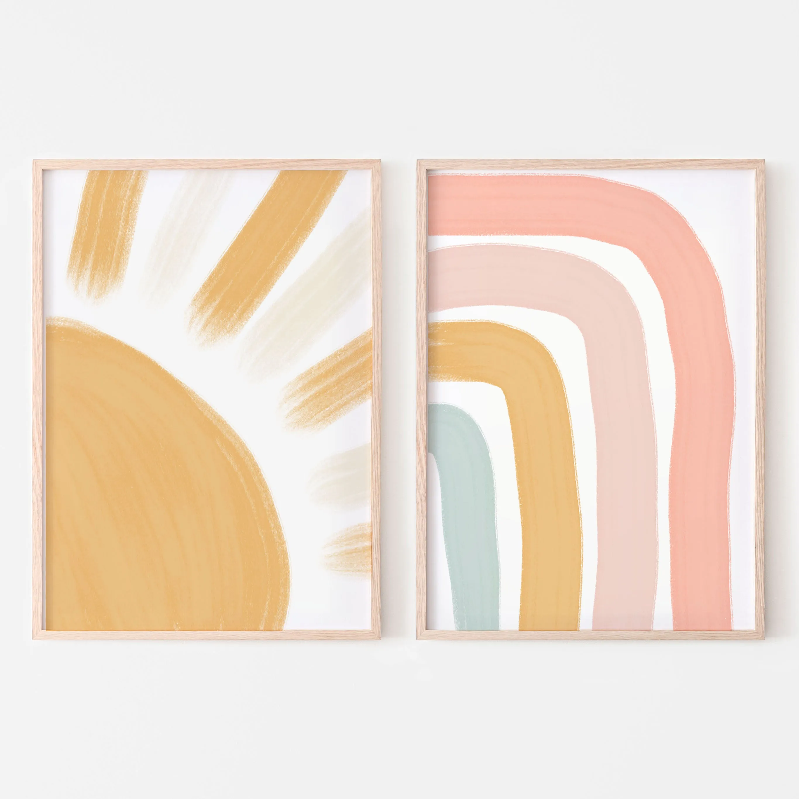 Abstract Sun   Rainbow Art Prints