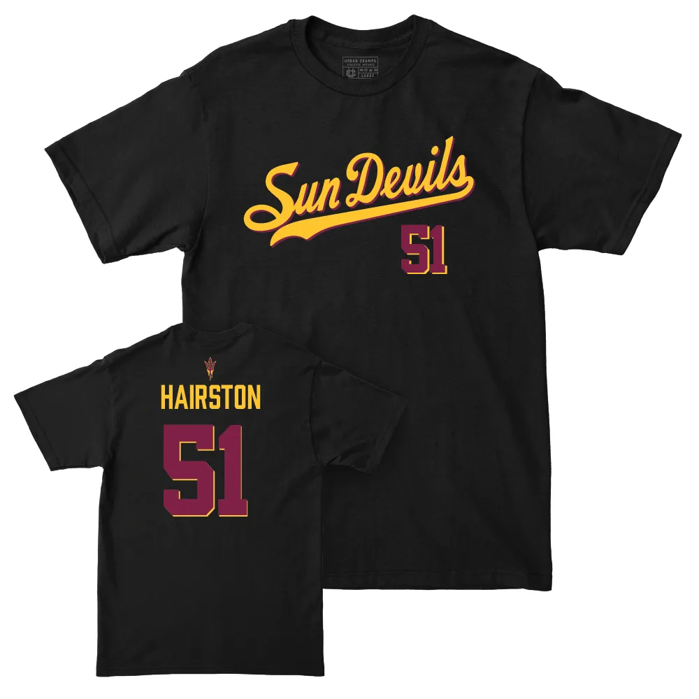 Arizona State Baseball Black Script Tee - Landon Hairston