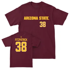 Arizona State Baseball Maroon Sideline Tee - Sean Fitzpatrick