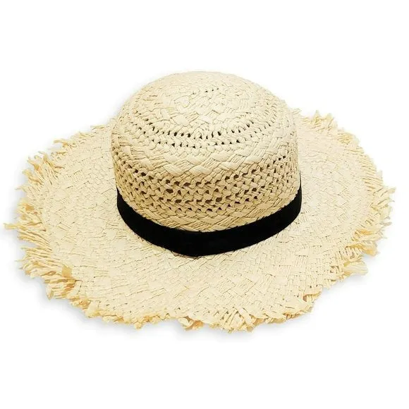 ASOS Fringe Edge Woven Straw Beach Sun Hat