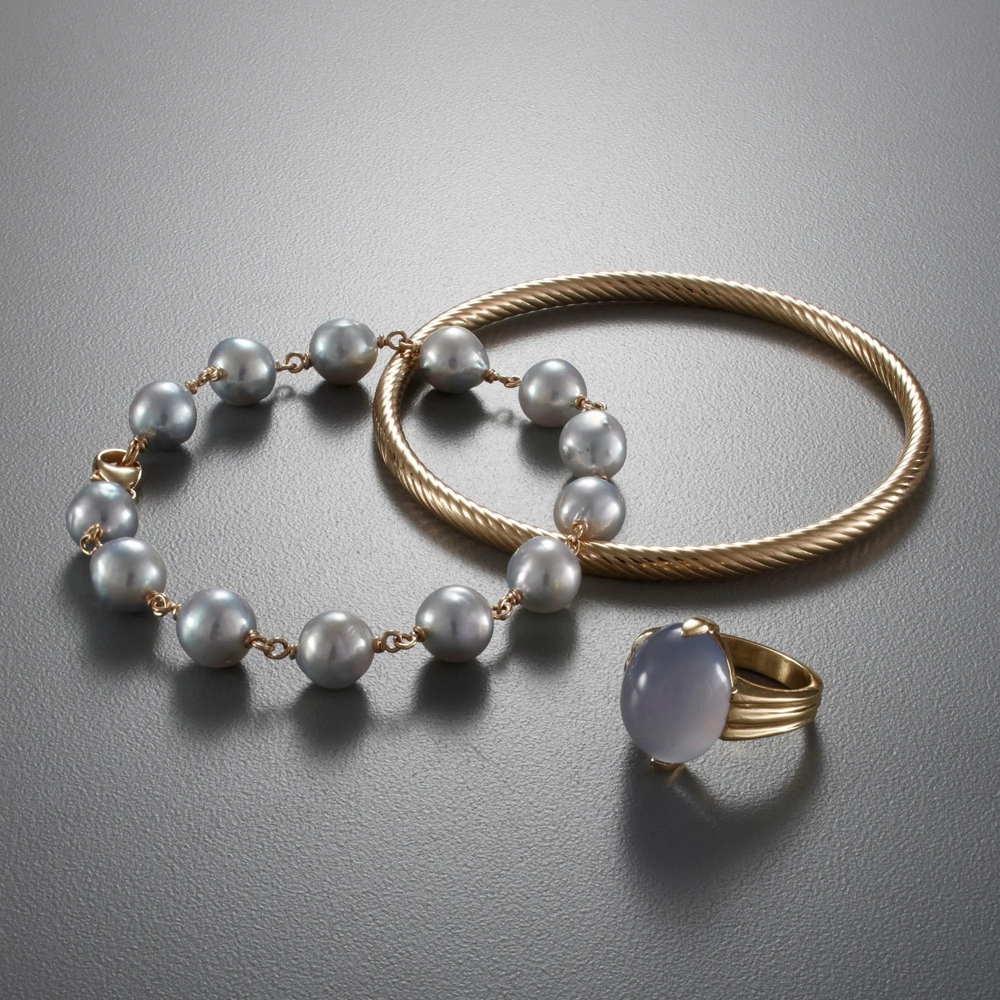 Baroque Blue Akoya Pearl Bracelet