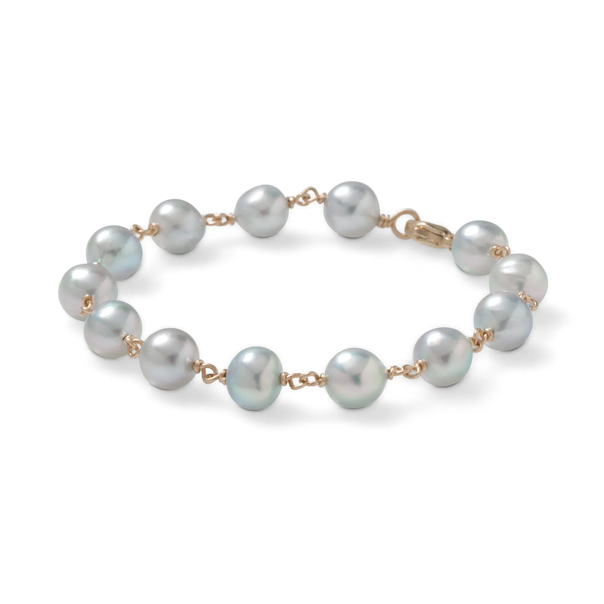 Baroque Blue Akoya Pearl Bracelet