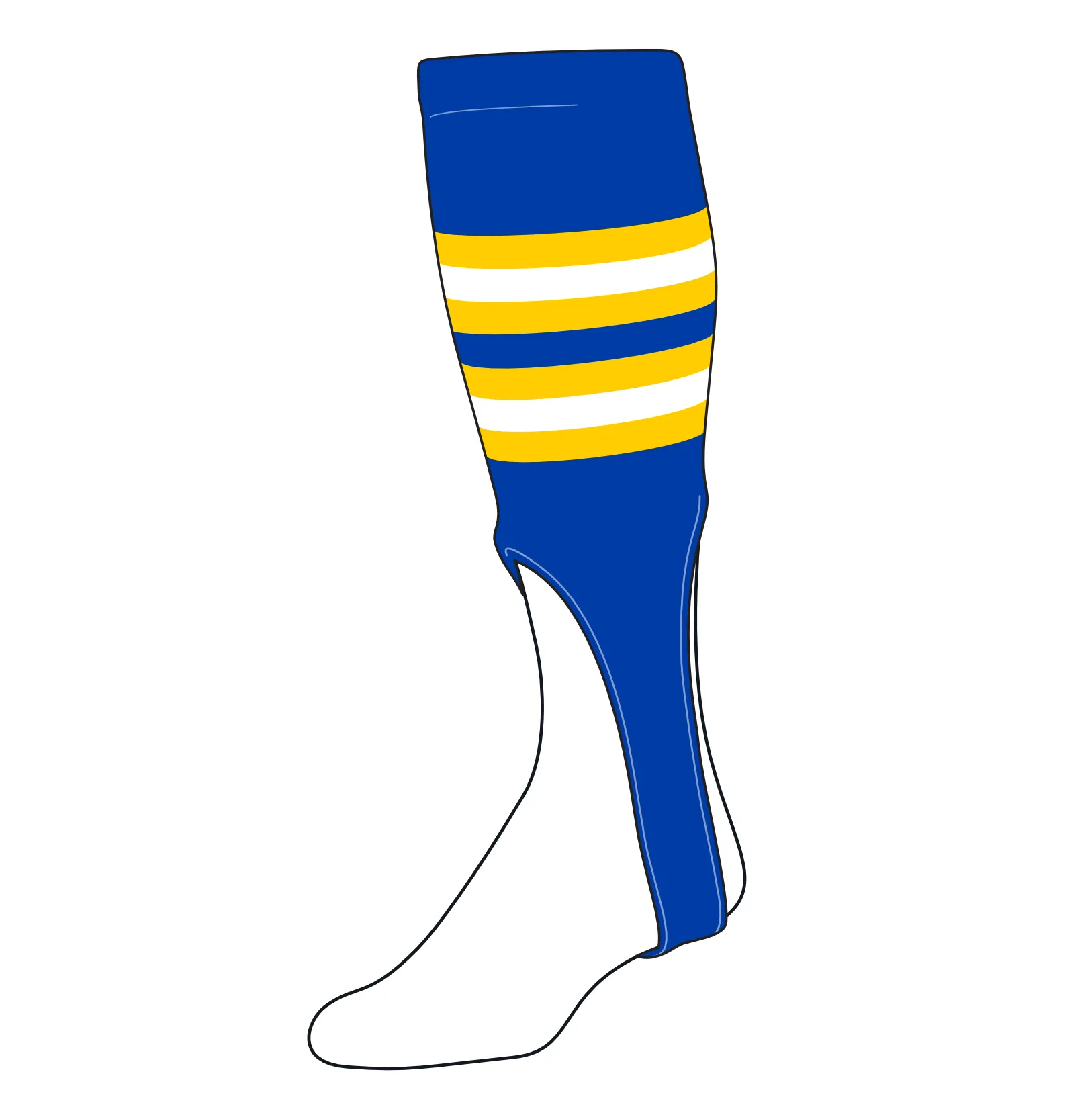 Baseball Stirrups Large (300I, 9in) Royal, Gold, White