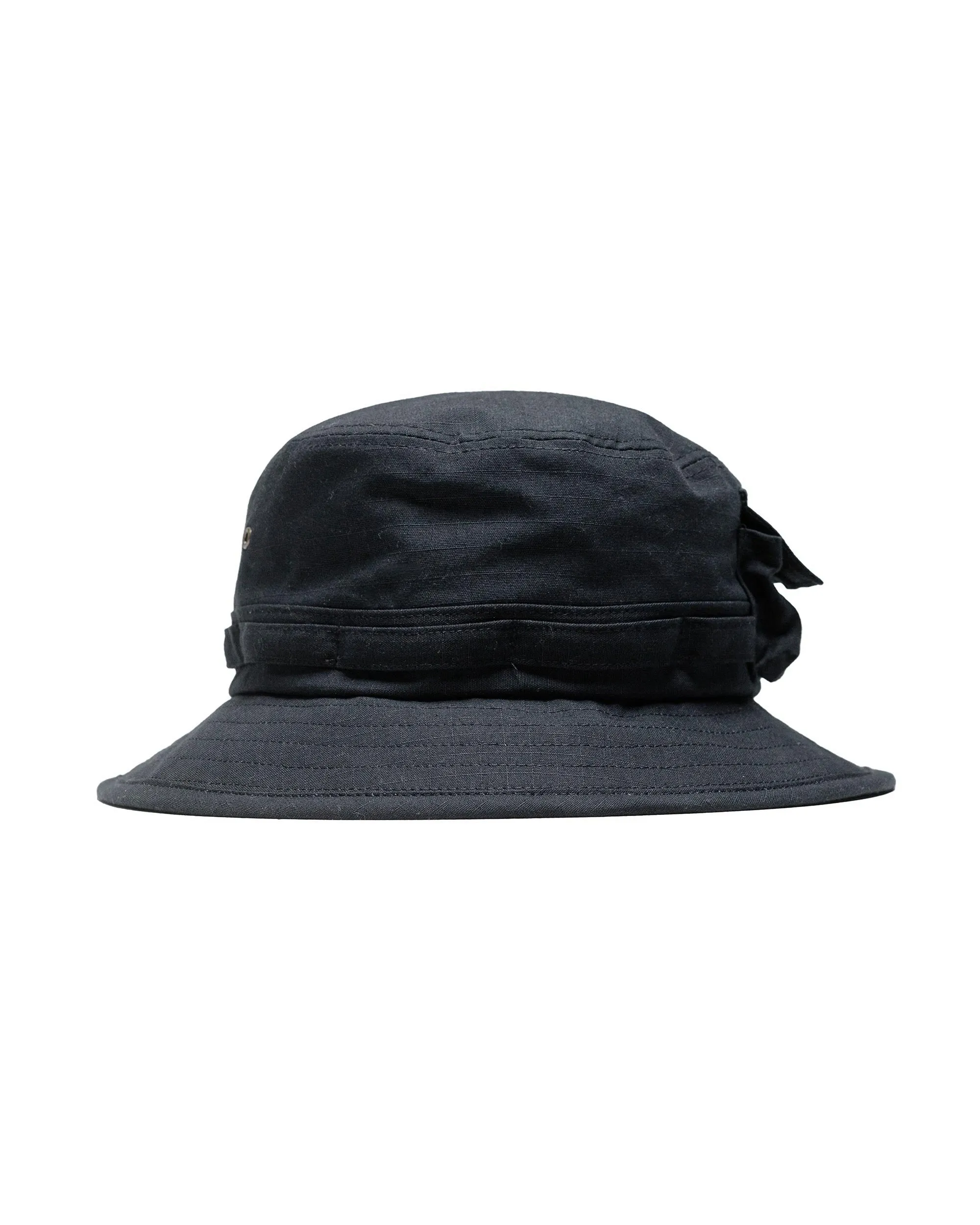 Beams Plus Lost & Found MIL Jungle Hat Cotton Ripstop Black