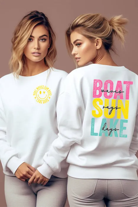 Boat Waves Sun Rays Sweatshirt 5213gsweat