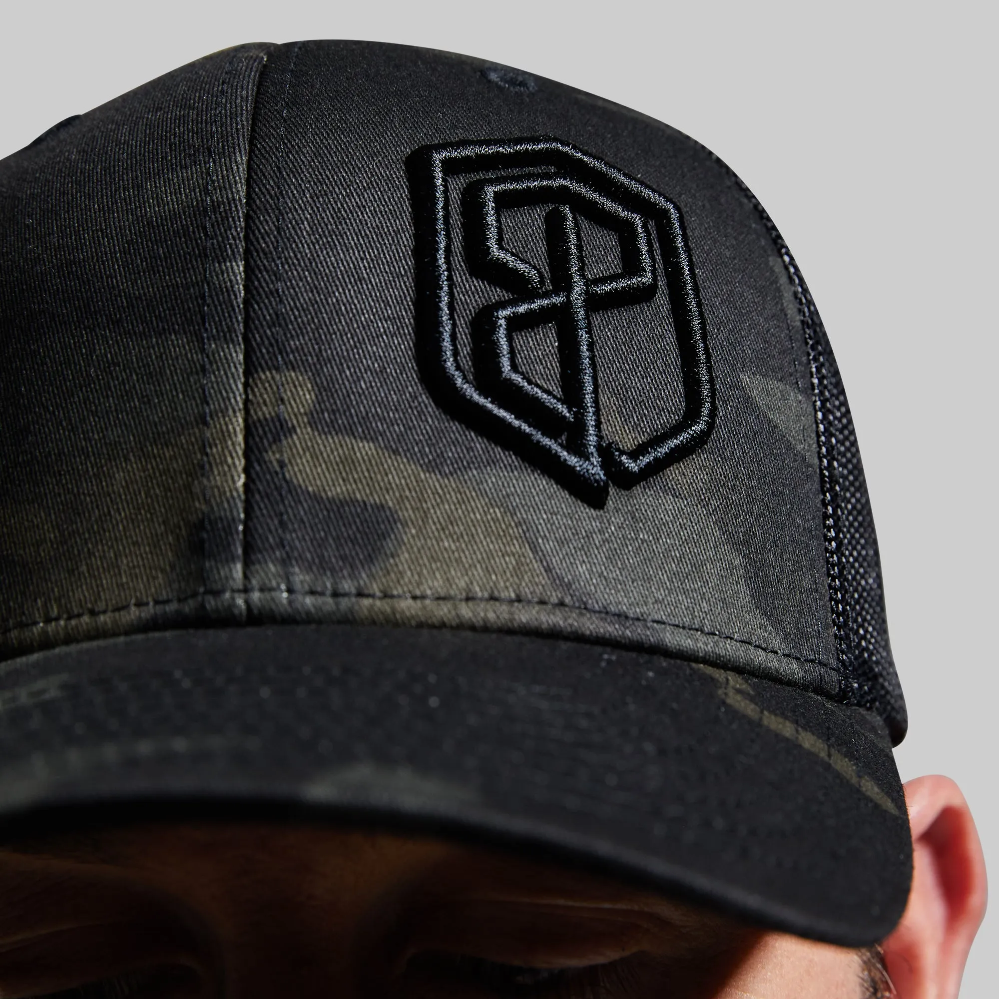 Born Primitive Trucker Hat (Black Multicam)