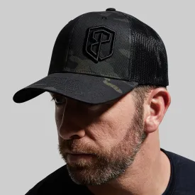 Born Primitive Trucker Hat (Black Multicam)