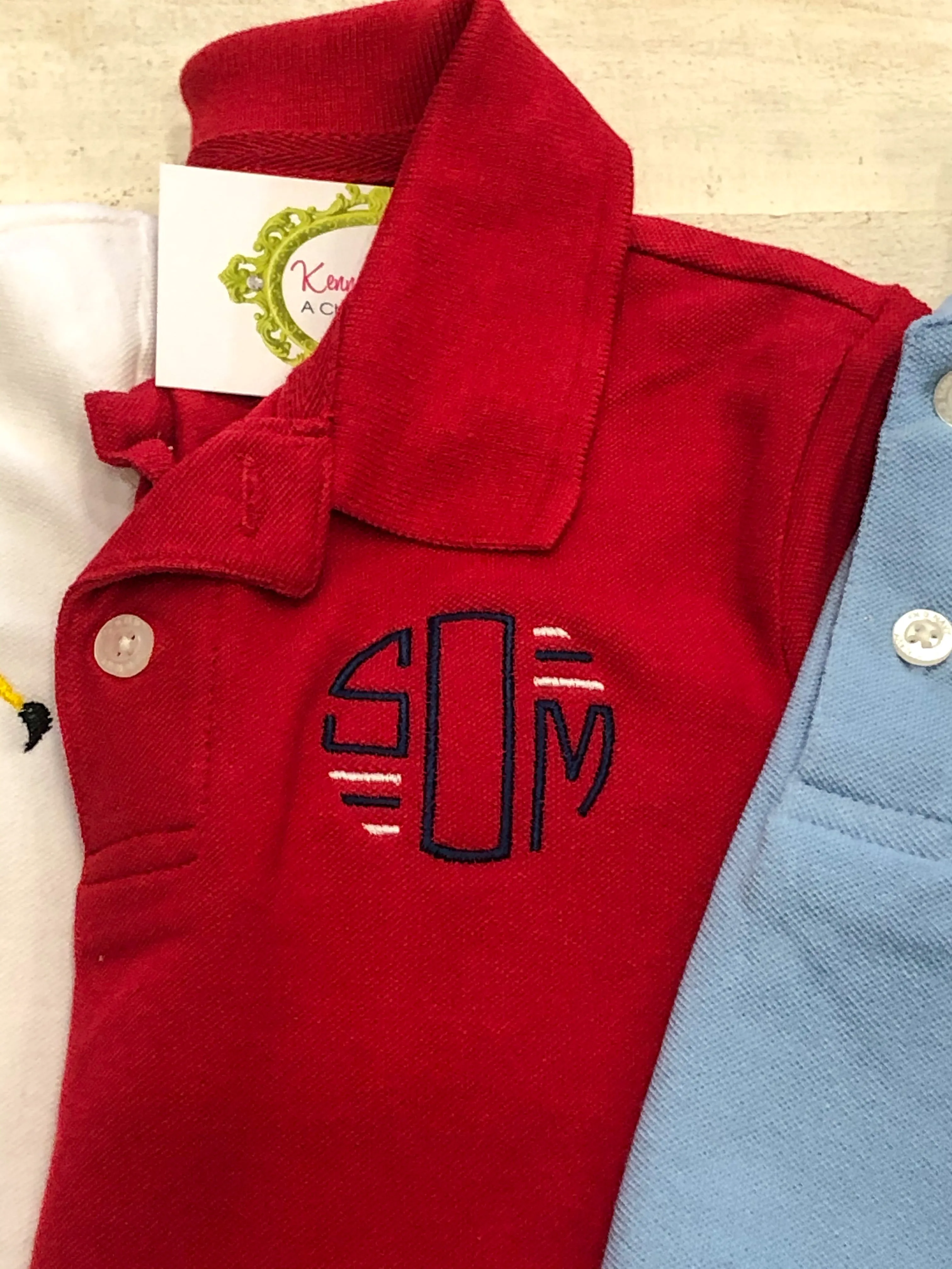 Boys Classic Monogram Polo