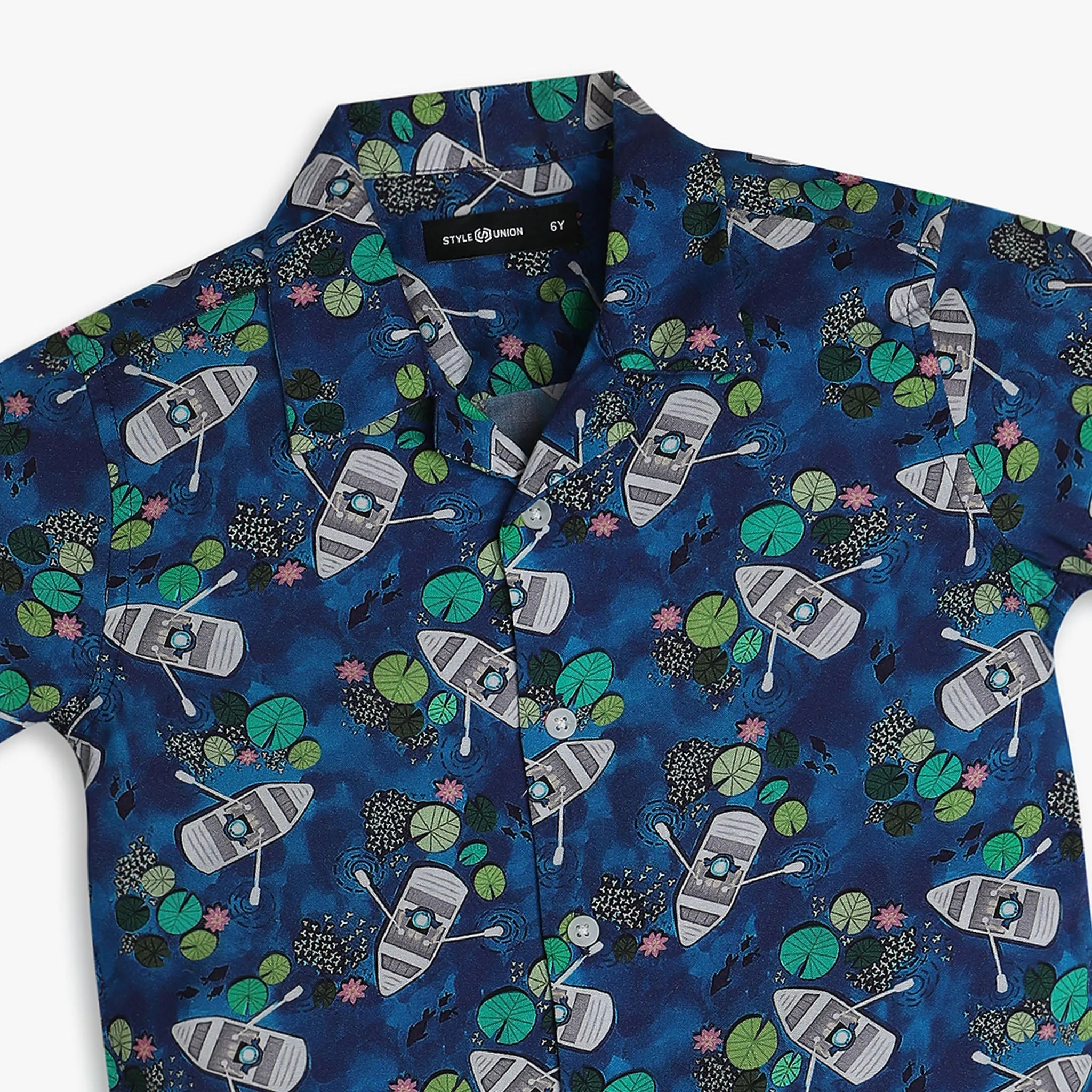 Boys Regular Fit Printed Shirt