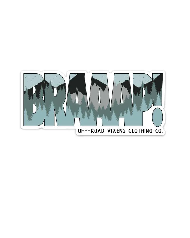 Braaap! Printed Decal 5.5" x 2.5"