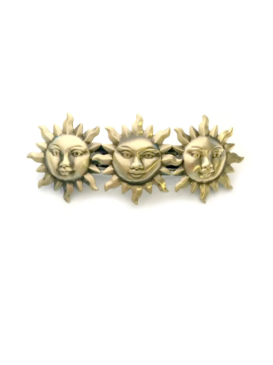 Brass Sun Barrette