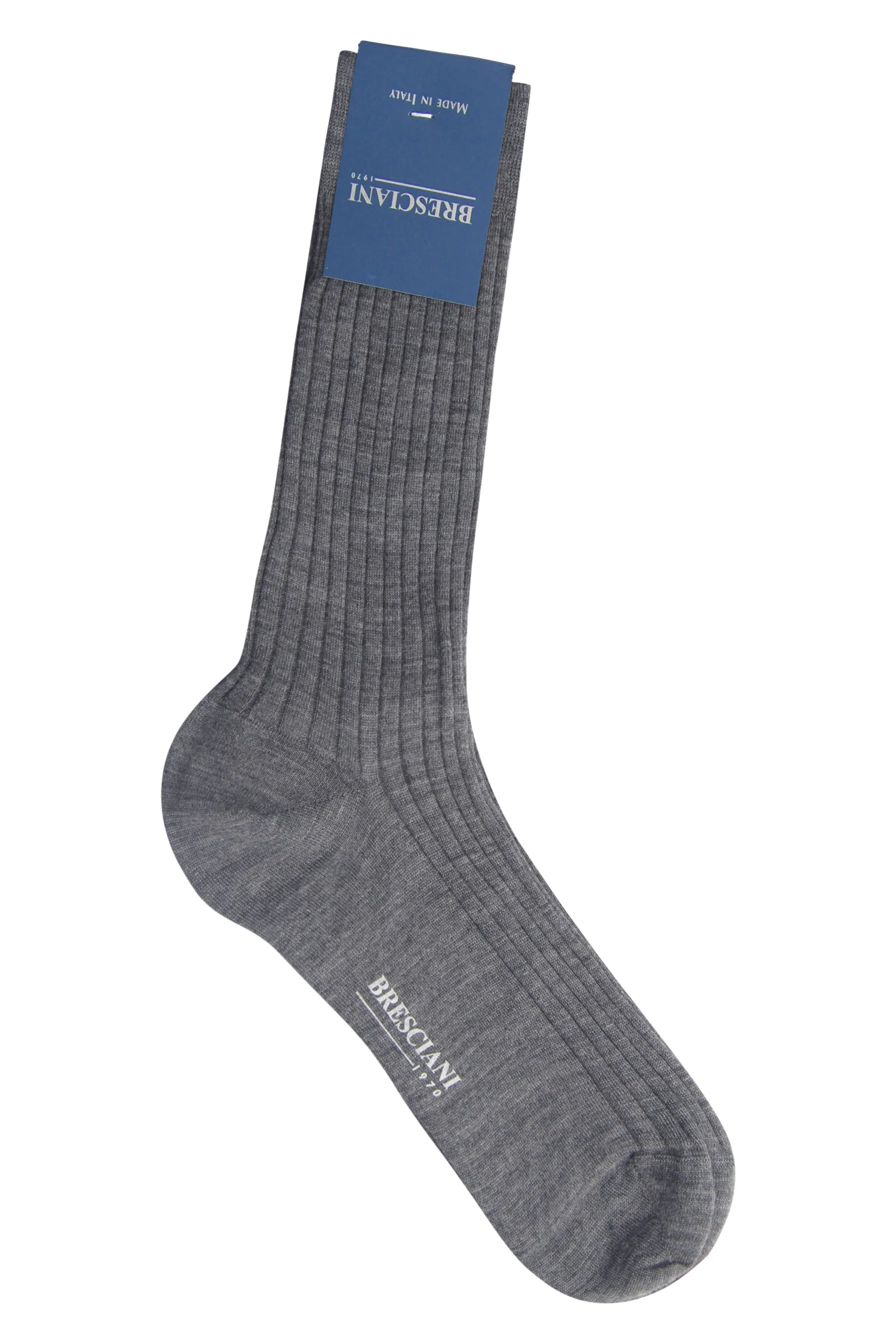 Bresciani  Wool  Socks-Grigio Medio