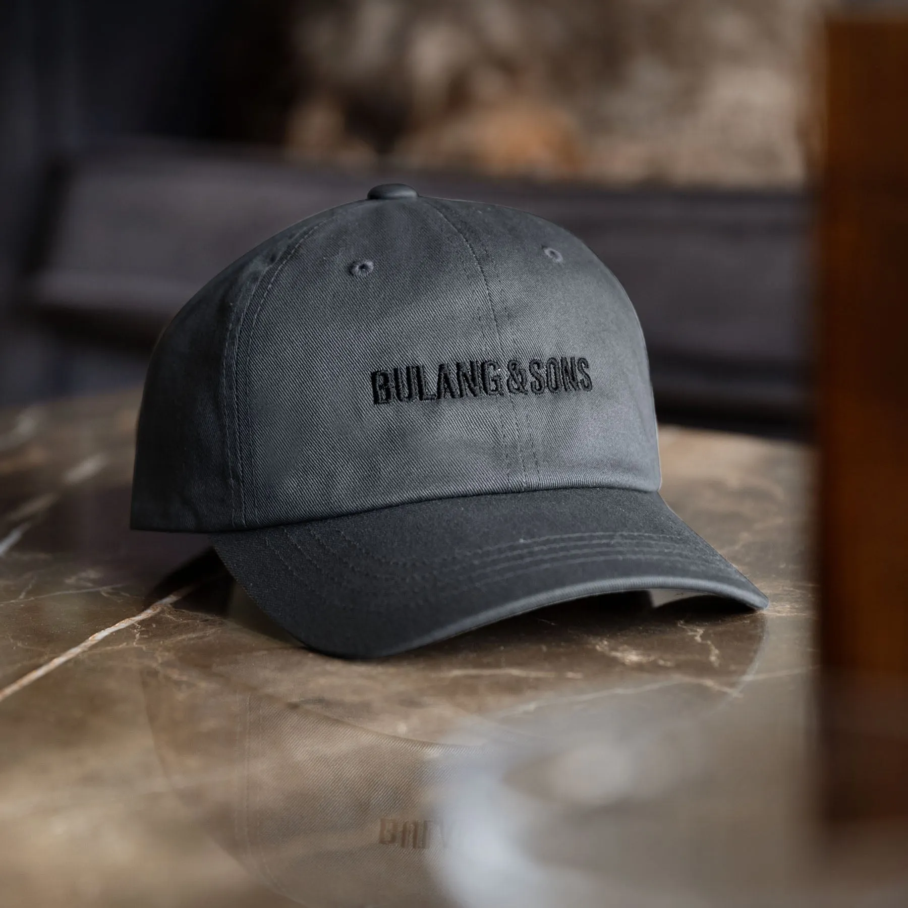 Bulang and Sons Grey Cotton Vintage Ballcap