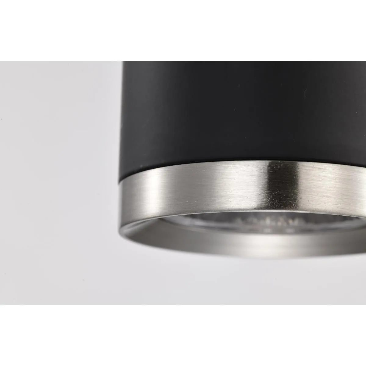 Century 16" LED Pendant Light, Matte Black and Brushed Nickel Finish