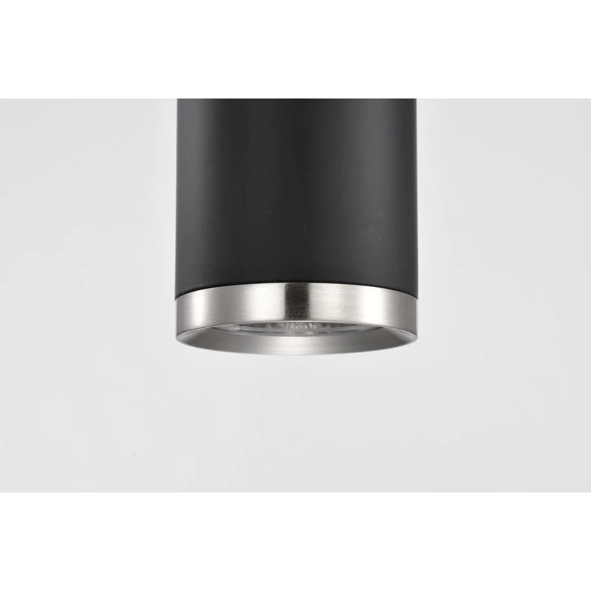 Century 16" LED Pendant Light, Matte Black and Brushed Nickel Finish