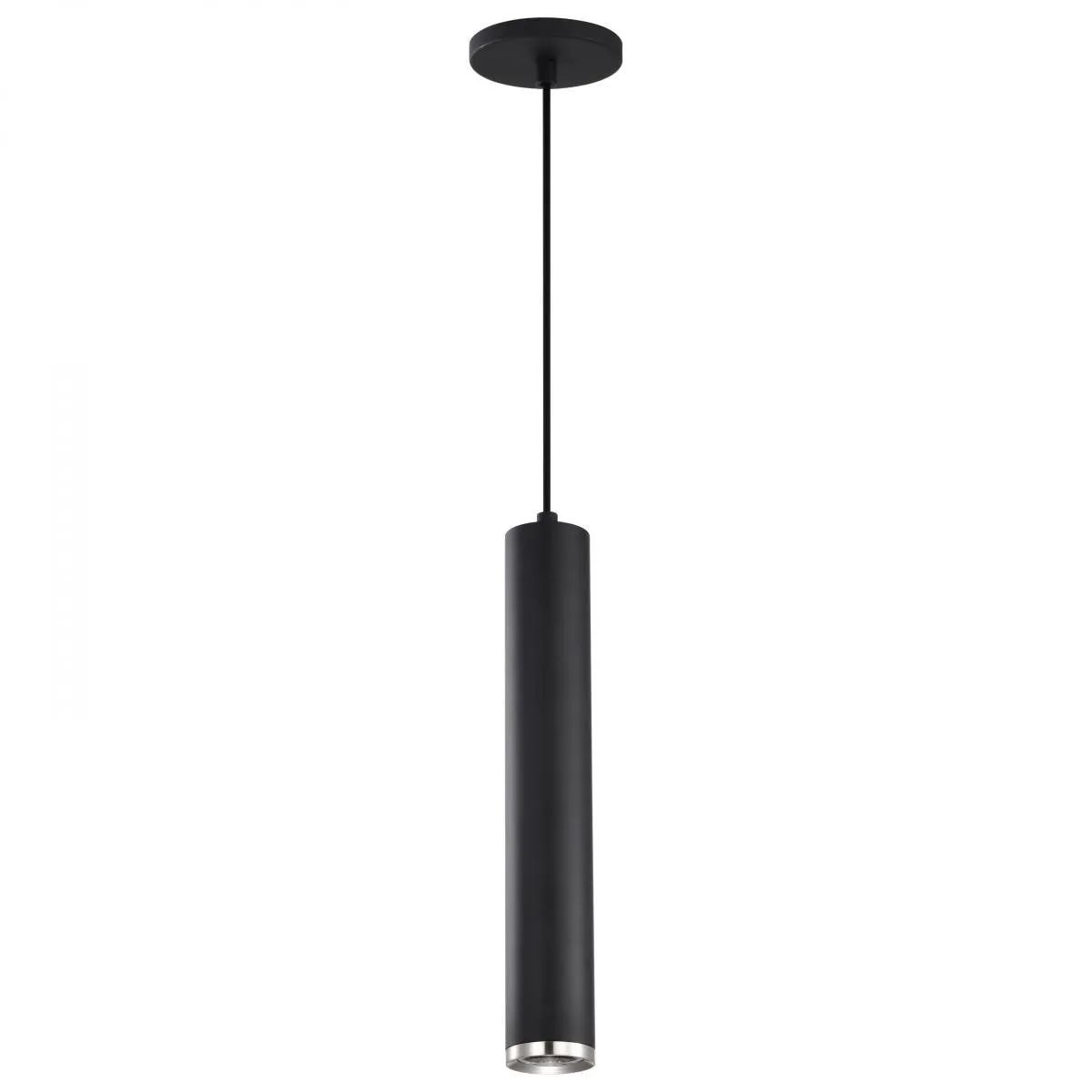 Century 16" LED Pendant Light, Matte Black and Brushed Nickel Finish