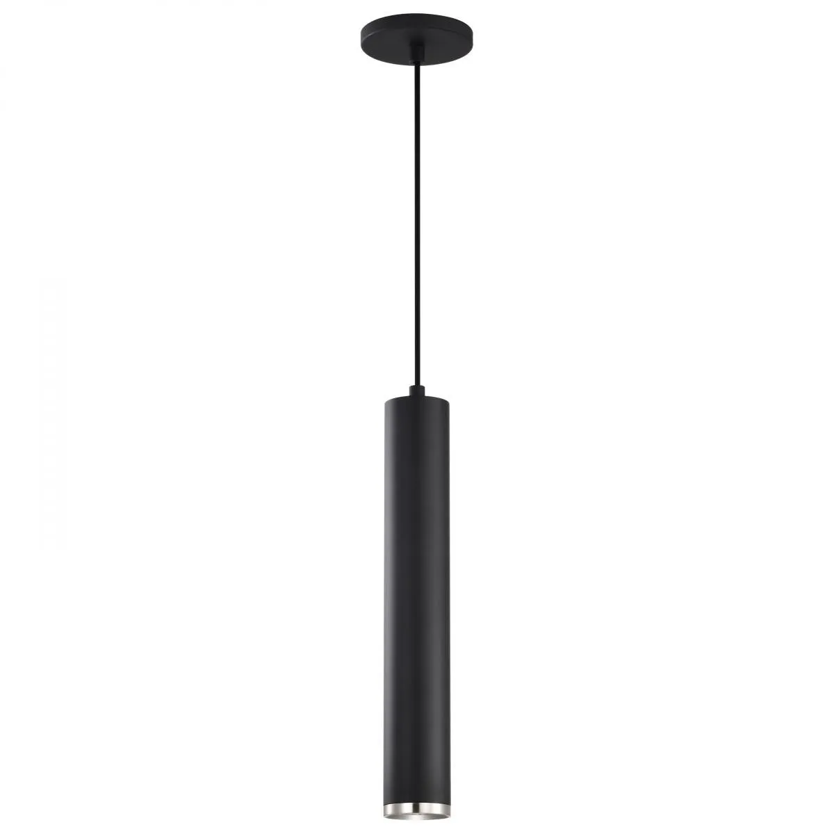 Century 16" LED Pendant Light, Matte Black and Brushed Nickel Finish