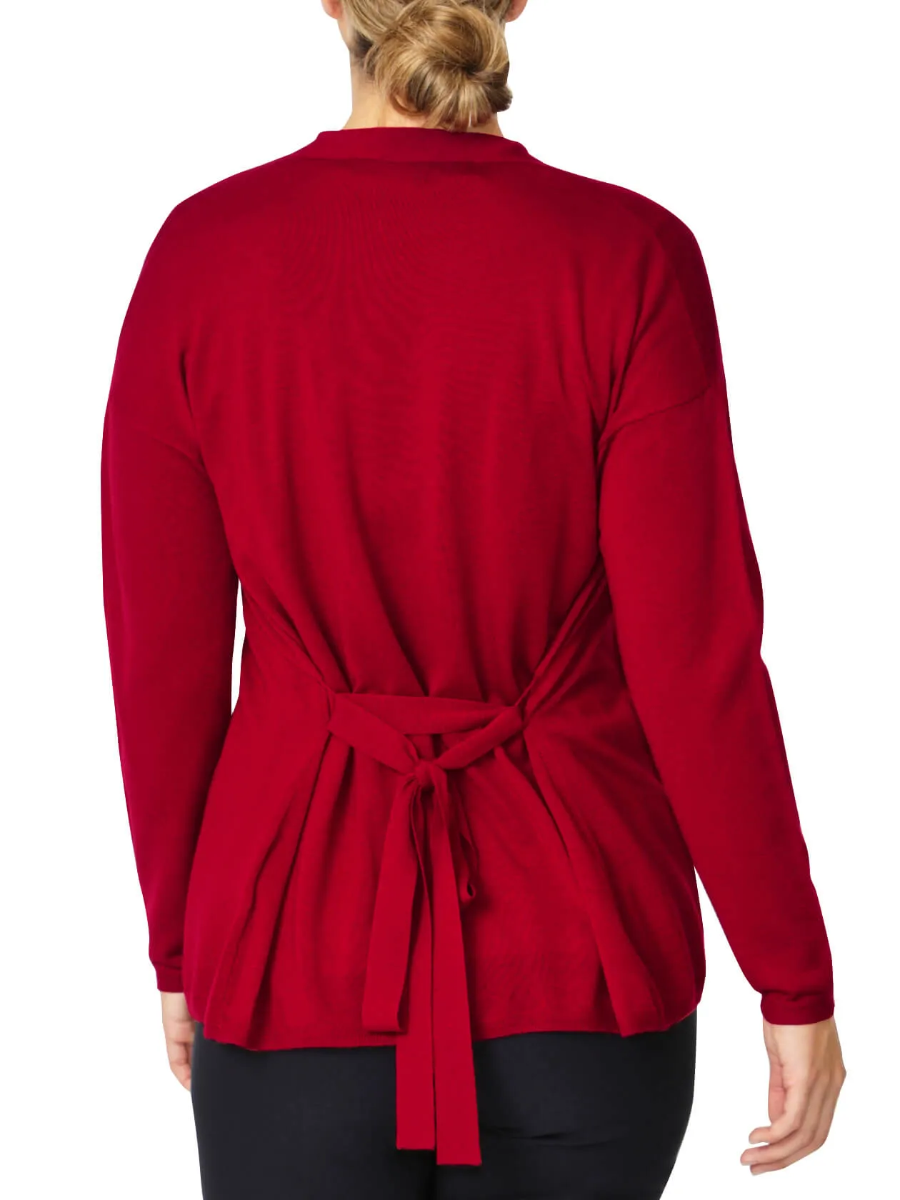 Chloe Red Wrap Cardigan