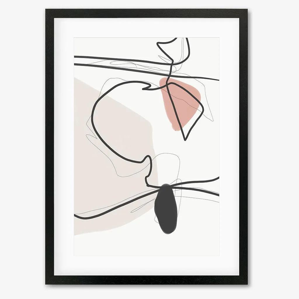 Contemporary Drawing Framed Art