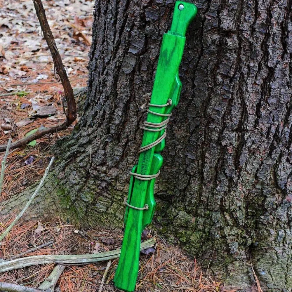 Custom Bucksaw: Vibrant Green Oak