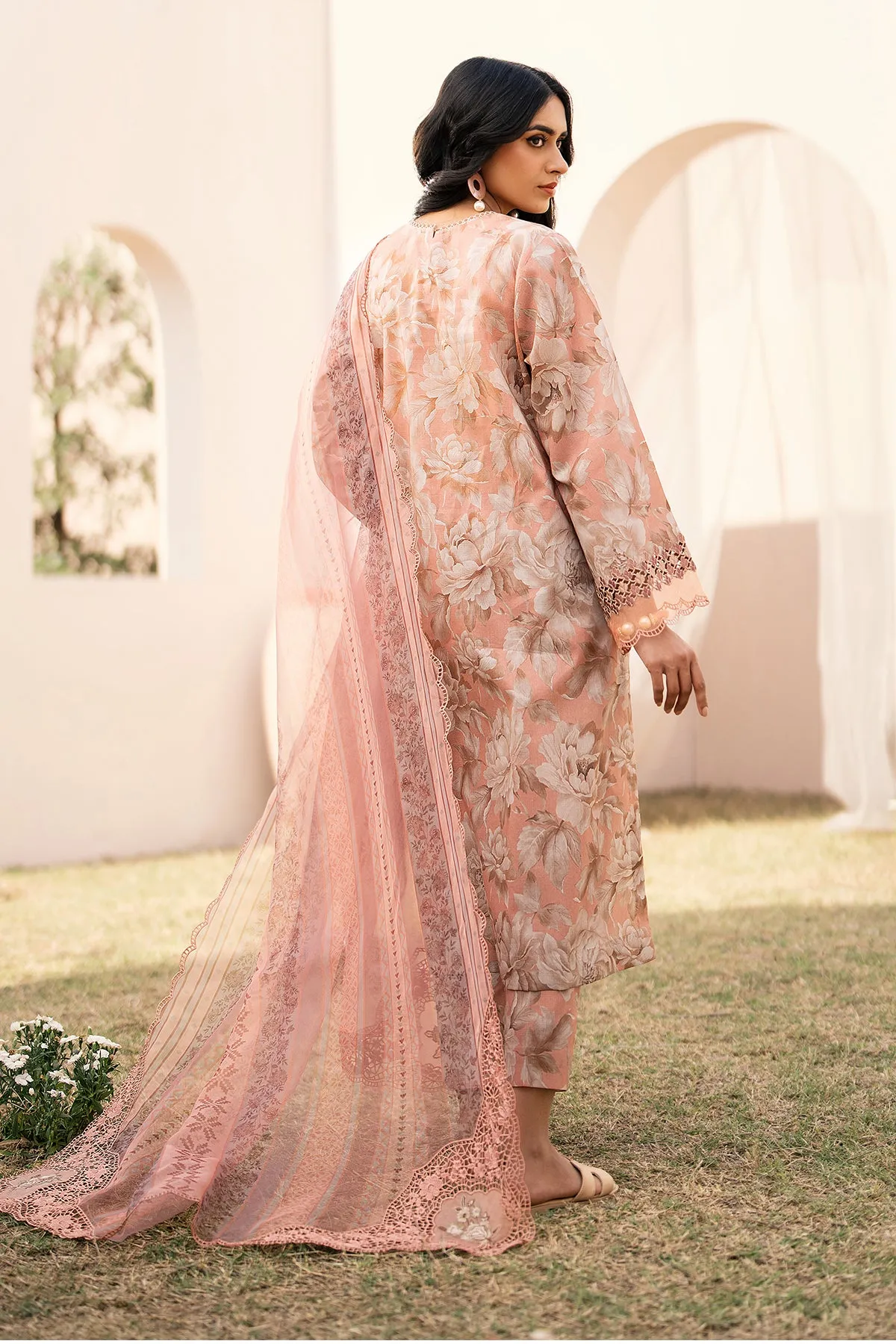 EMBROIDERED PRINTED LAWN UF-593