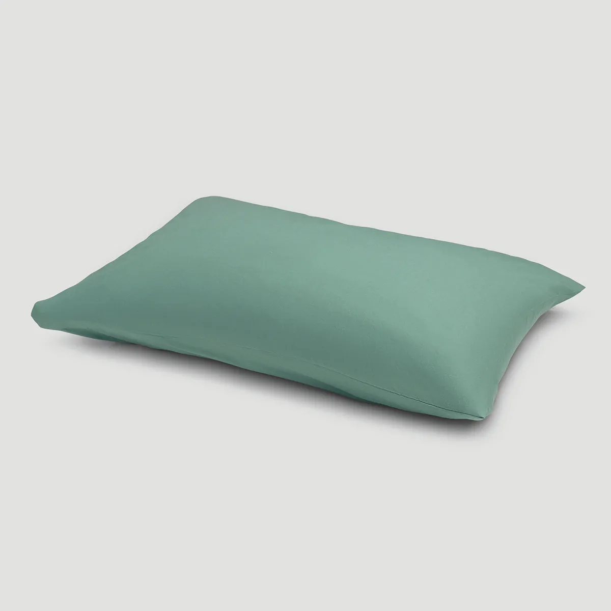 Faded Jade Washed Cotton Percale Pillowcases (Pair)