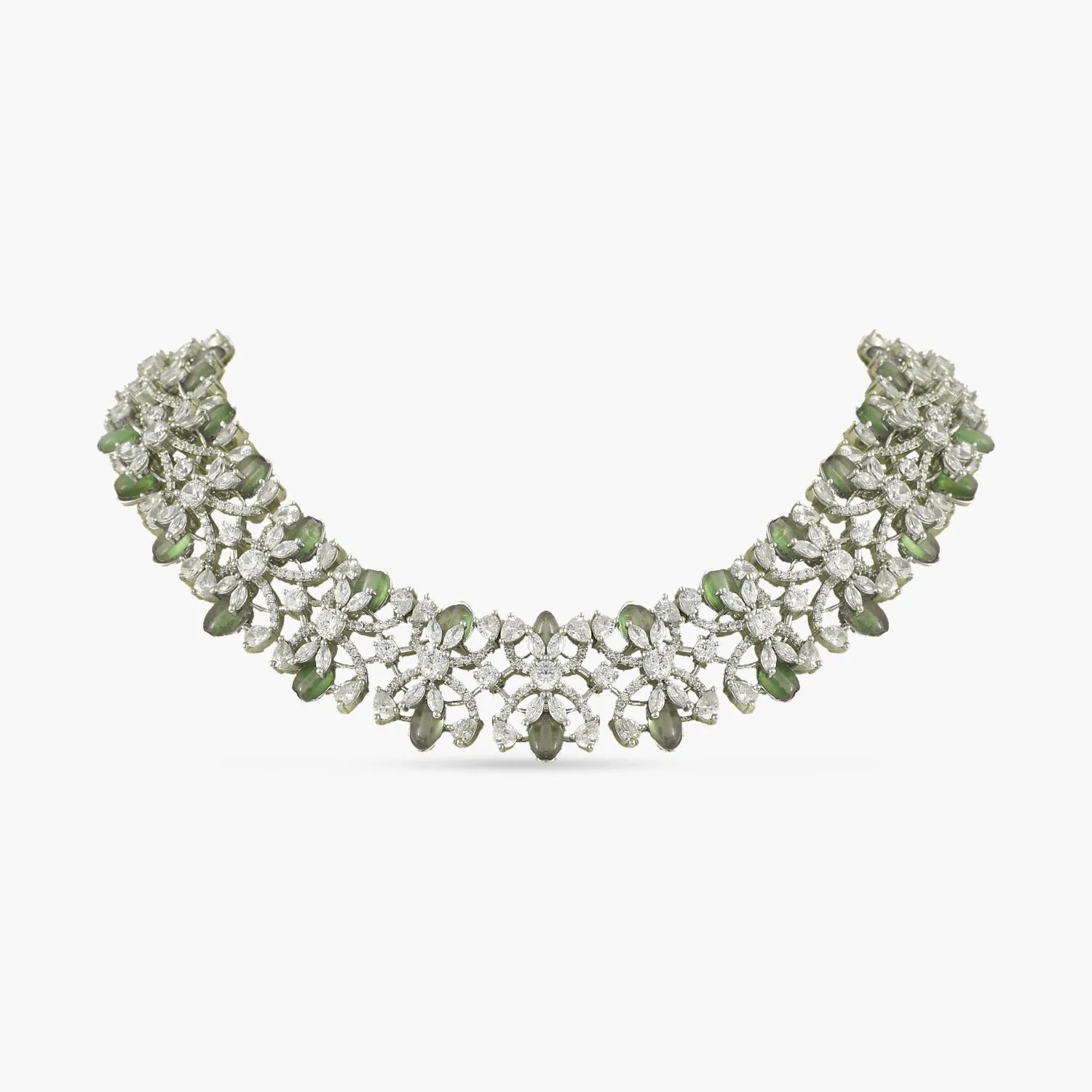 Floral Symphony CZ Necklace