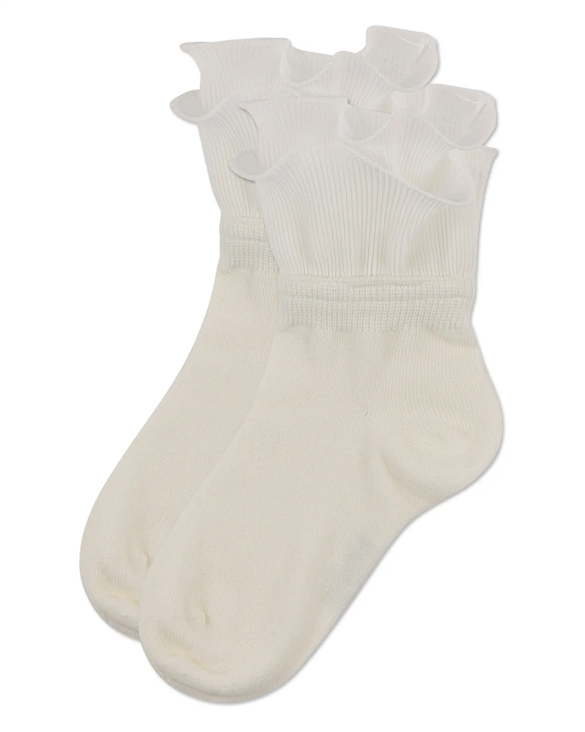 Girls' Dual Layer Ruffle Anklet Socks