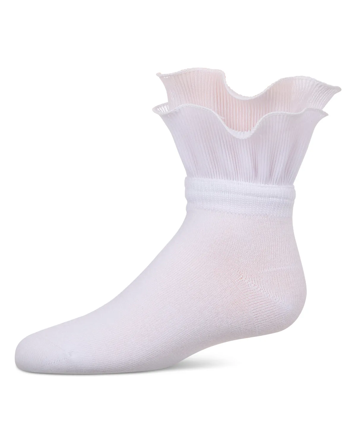 Girls' Dual Layer Ruffle Anklet Socks