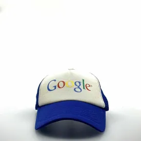 Google Blue White Mesh Foam SnapBack Trucker Hat OSFA