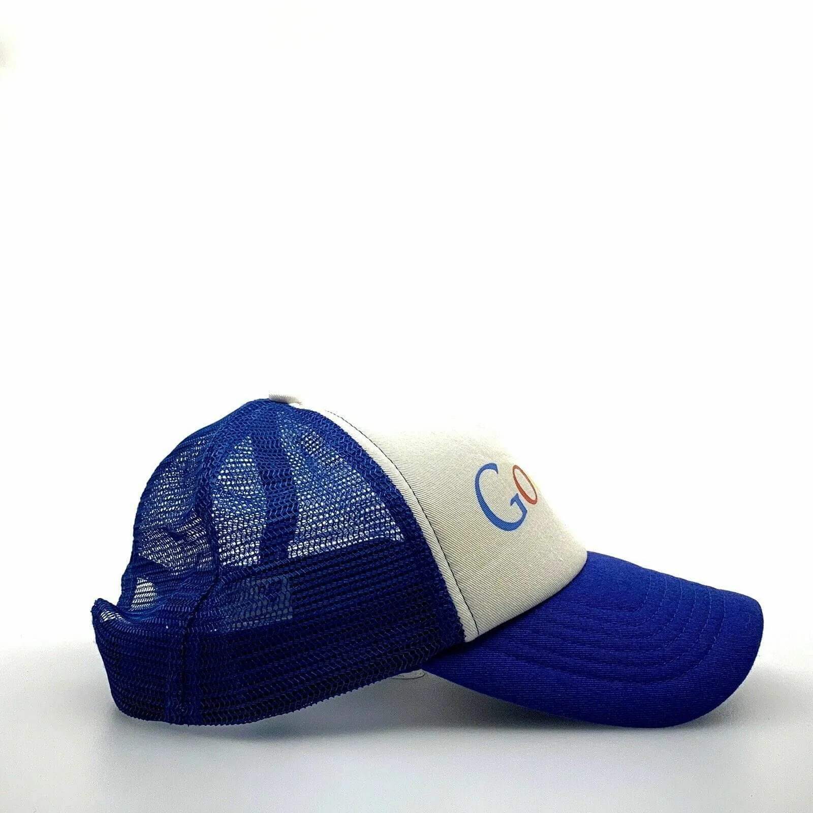 Google Blue White Mesh Foam SnapBack Trucker Hat OSFA