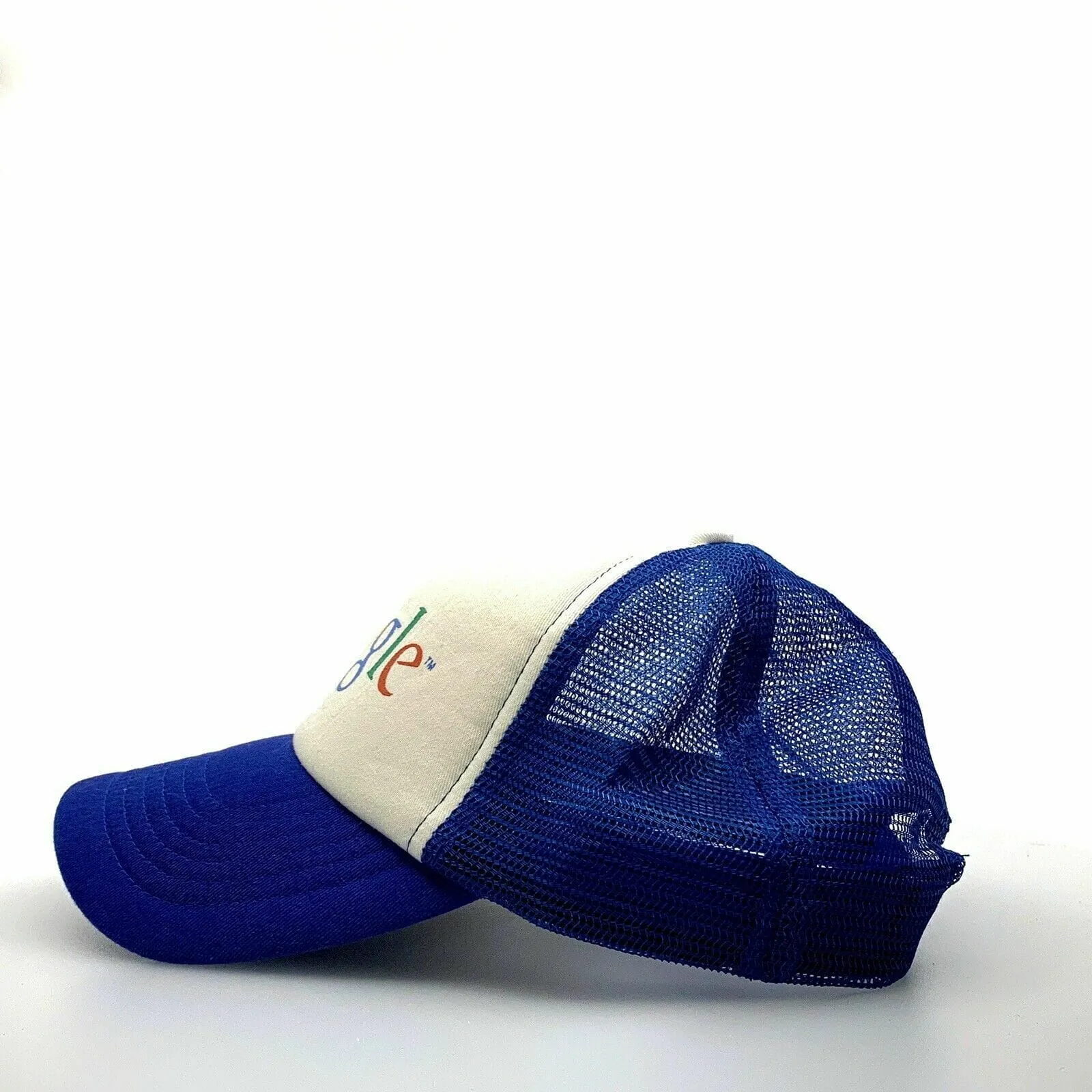 Google Blue White Mesh Foam SnapBack Trucker Hat OSFA