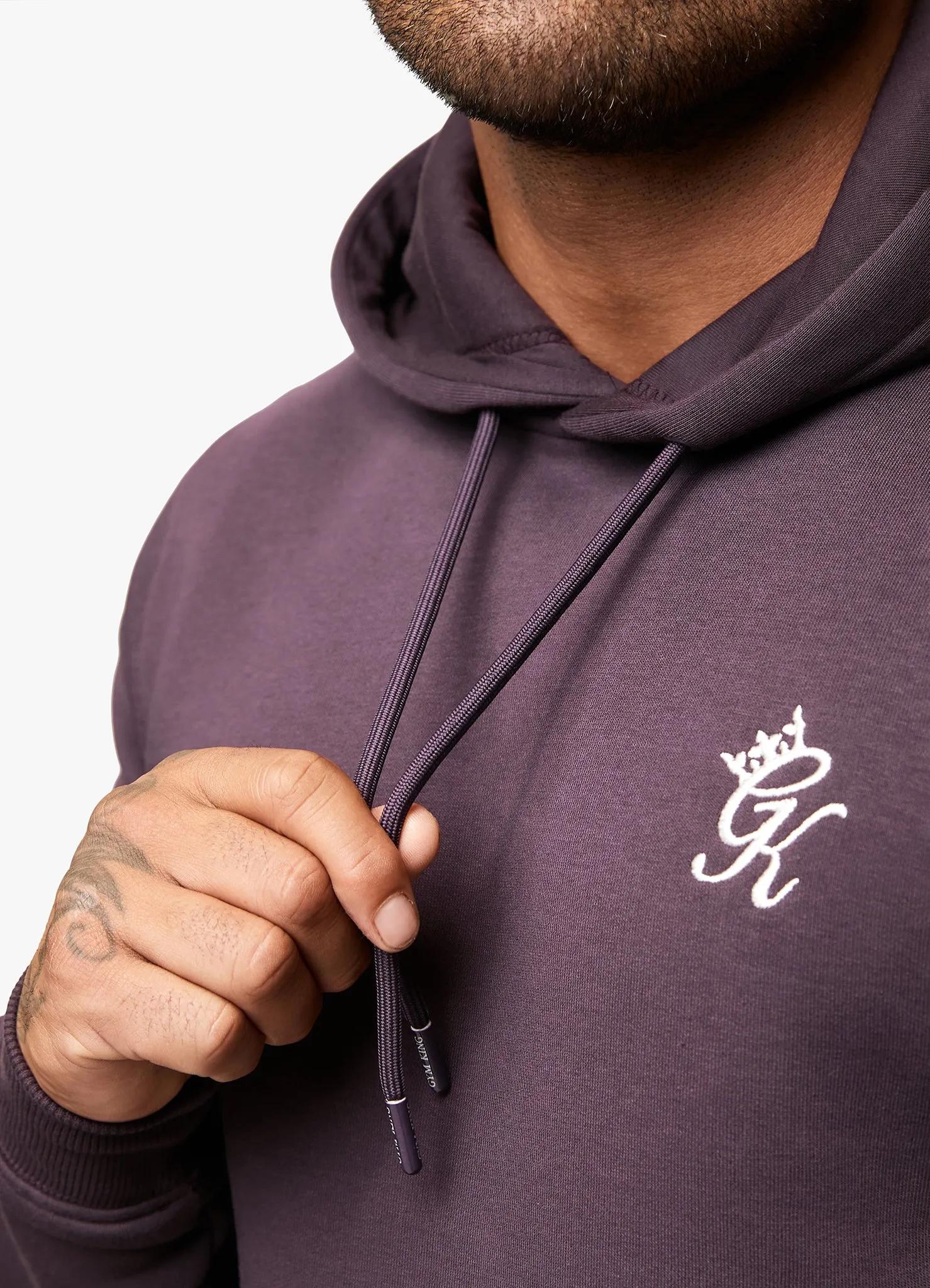 Gym King Fundamental Fleece Hood - Plum