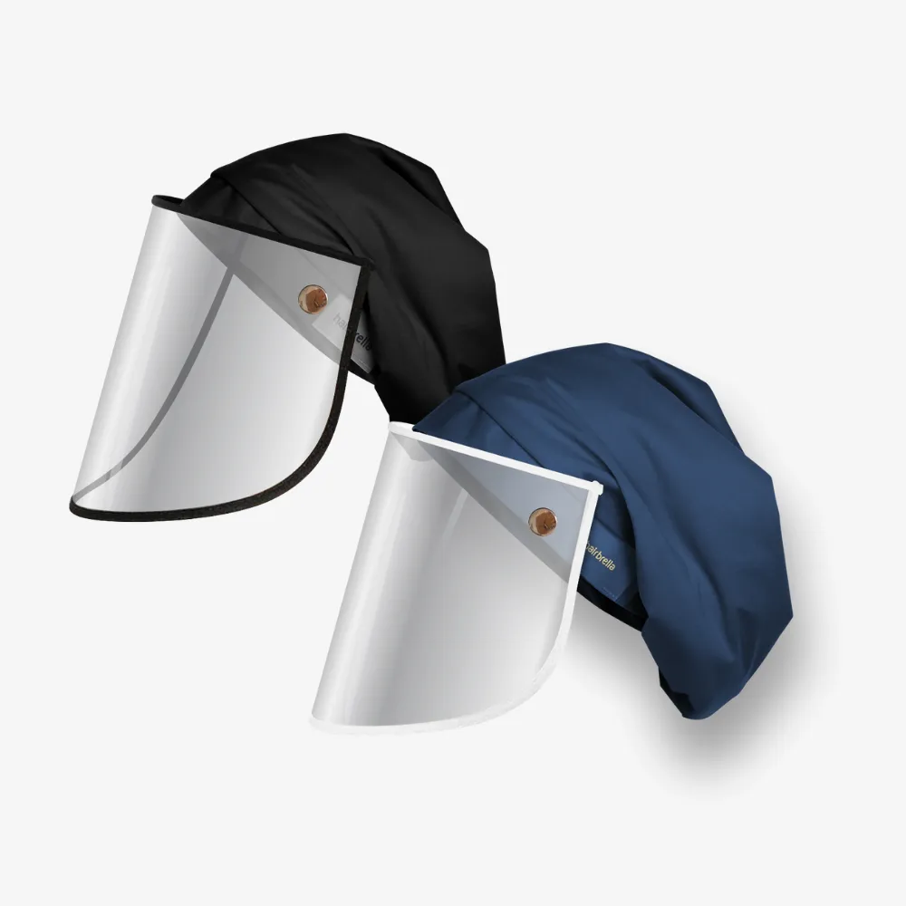 Hairbrella Pro Rain Hat   Face Shield - Bundle (2)