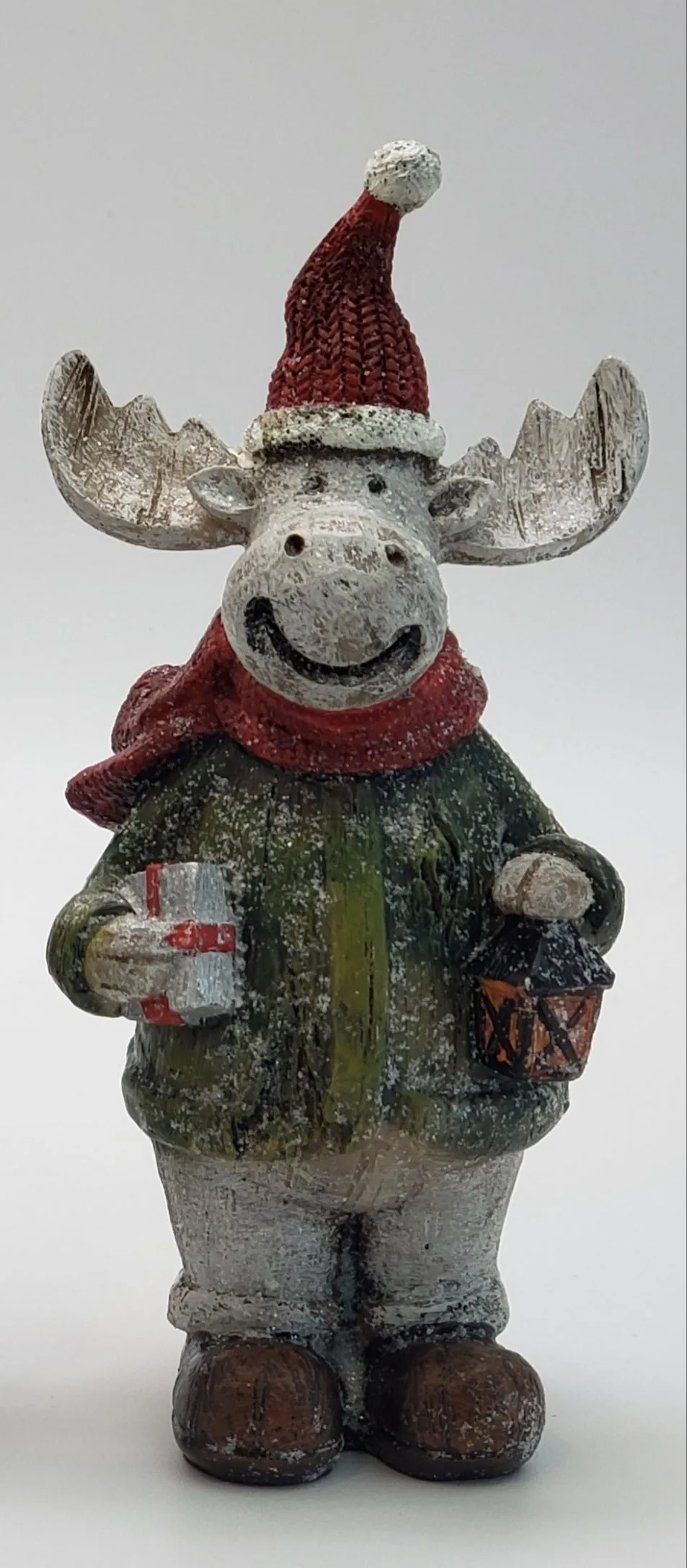 Handmade Resin Smiling Moose Decoration