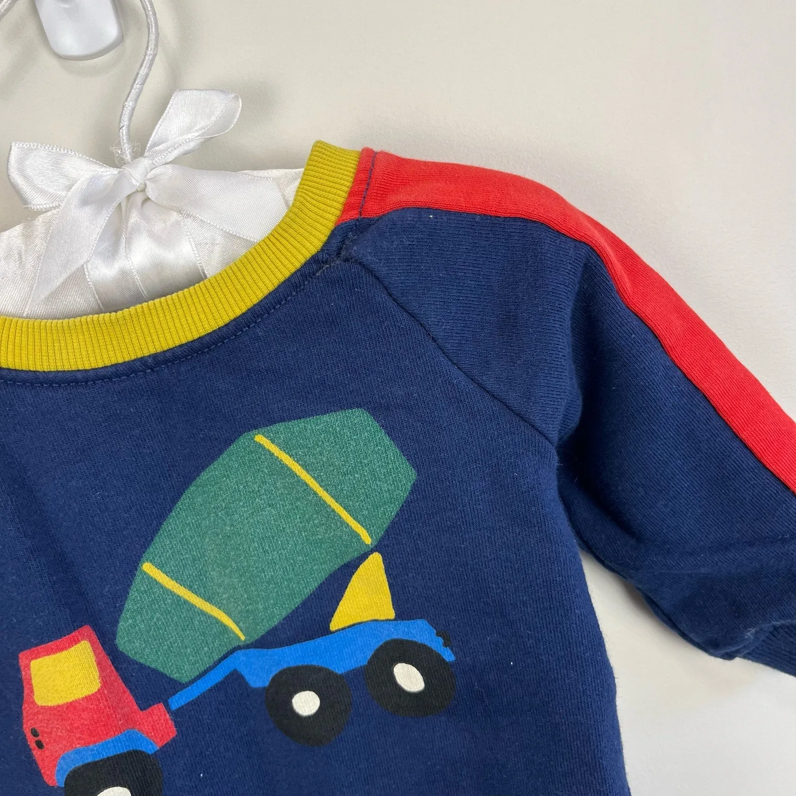 Hanna Andersson French Terry Cement Mixer Sweatshirt 70 cm 6-12 Months