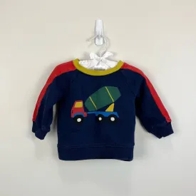 Hanna Andersson French Terry Cement Mixer Sweatshirt 70 cm 6-12 Months